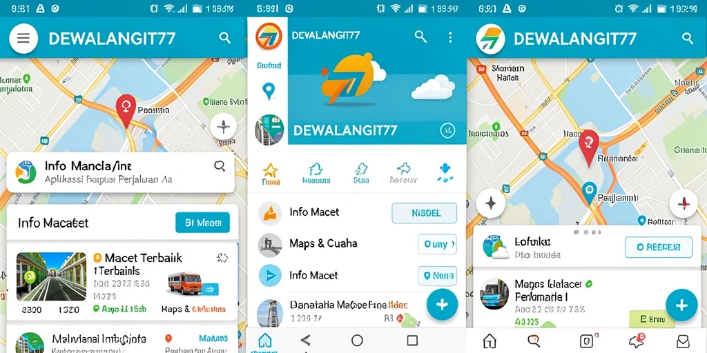 Tampilan antarmuka DEWALANGIT77 yang menampilkan informasi lalu lintas.