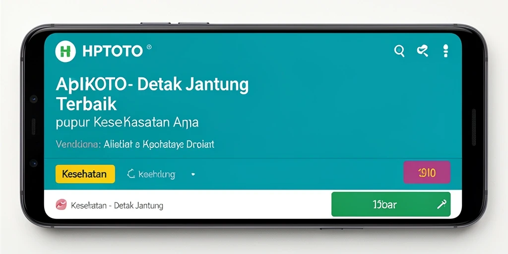 Antarmuka aplikasi HPTOTO menunjukkan pemantauan detak jantung secara real-time.