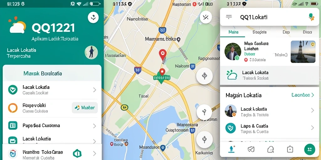 Tampilan antarmuka aplikasi Lacak Lokasi QQ1221 yang menarik dan informatif.