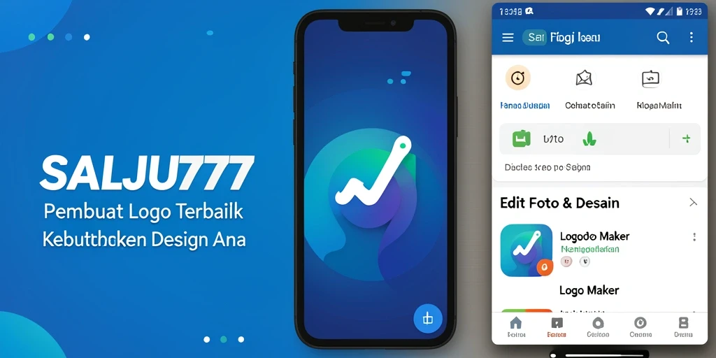 Tampilan antarmuka SALJU777 untuk desain logo yang menawan.